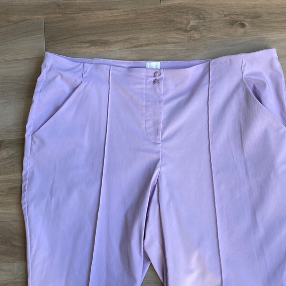 Zac & Rachel lavender pant with stretch career office business casual 24W - Picture 13 of 16